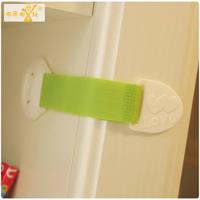 10pcs Child Protection Lock Color Nylon Webbing Multifunctional Adjustable Hook And Loop Cabinet Drawer Safety Lock Household: Green