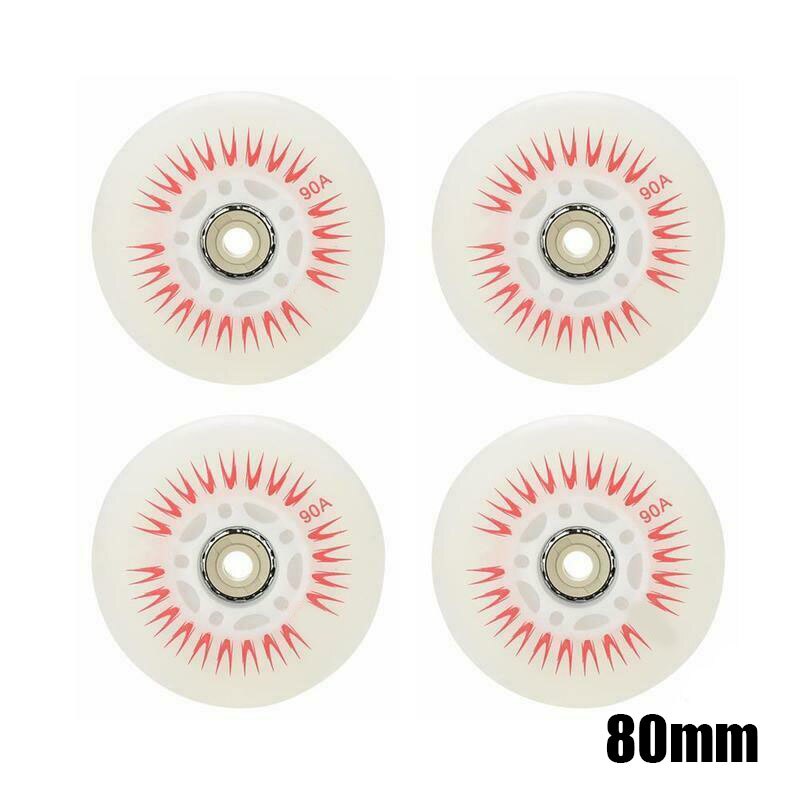 4PCS Flash Inline Skate Räder 90A LED Beleuchtung Skating Räder 80 76 72 68 BHD2