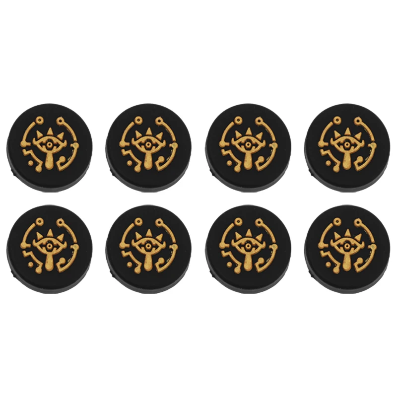Tapas de agarre de palo de pulgar para Nintendo Switch/Switch Lite, cubierta de botón antideslizante de silicona, protector de Joystick para controlador: Oro