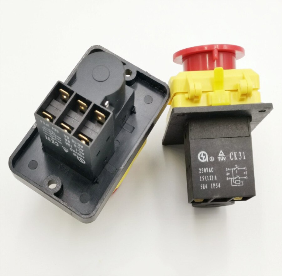 CK31 400VAC 3 phase magnetic self-locking switch, 3 phase start button, cutting machine switch
