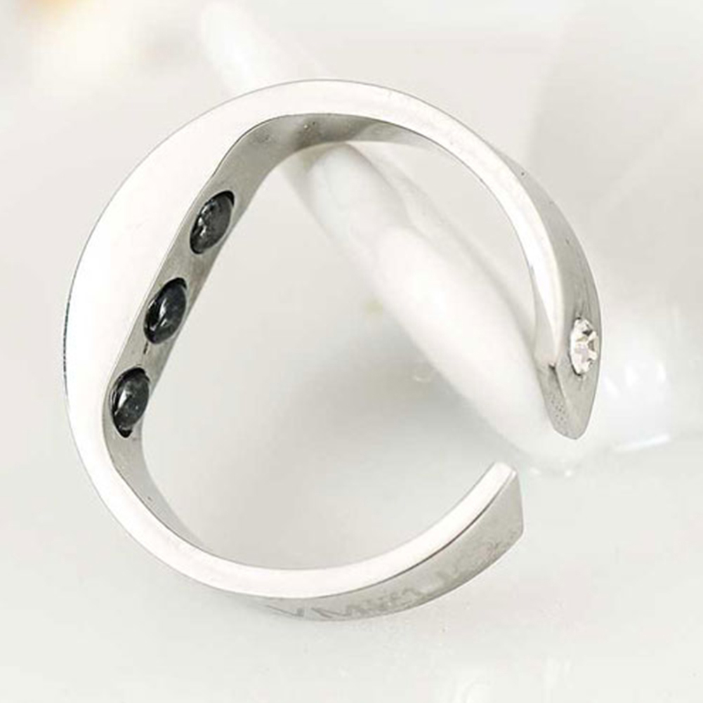 Magnetic Stainless Steel Anti Snore Open Ring Acupressure Therapy Sleeping Aid: Silver M