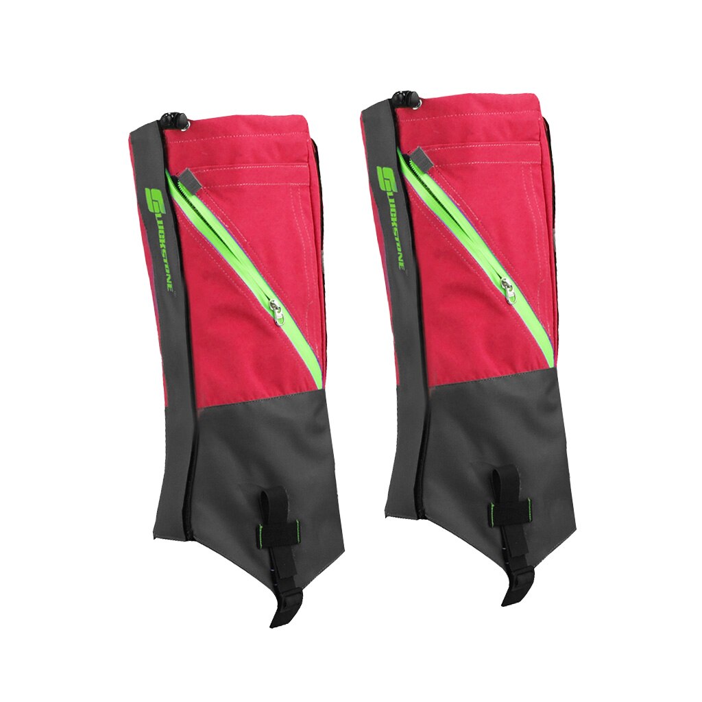 Mallas impermeables para caminar, botas de nieve, polainas de montaña al aire libre: Rojo