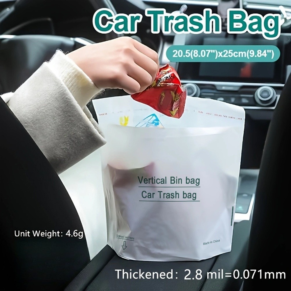 60/100 stuks wegwerpvuilniszakken voor in de auto, braakzak , 20.5 cm x 24.99cm. cm voor auto's, keukens, slaapkamers, studeerkamers, reizen, kamperen