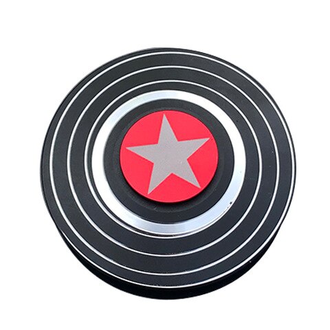 Captain America Fingertip Gyro Shield Alloy Spinner Decompression Toy Fidget Spinner Hobbies for Adults Stress Relief: Captain Black