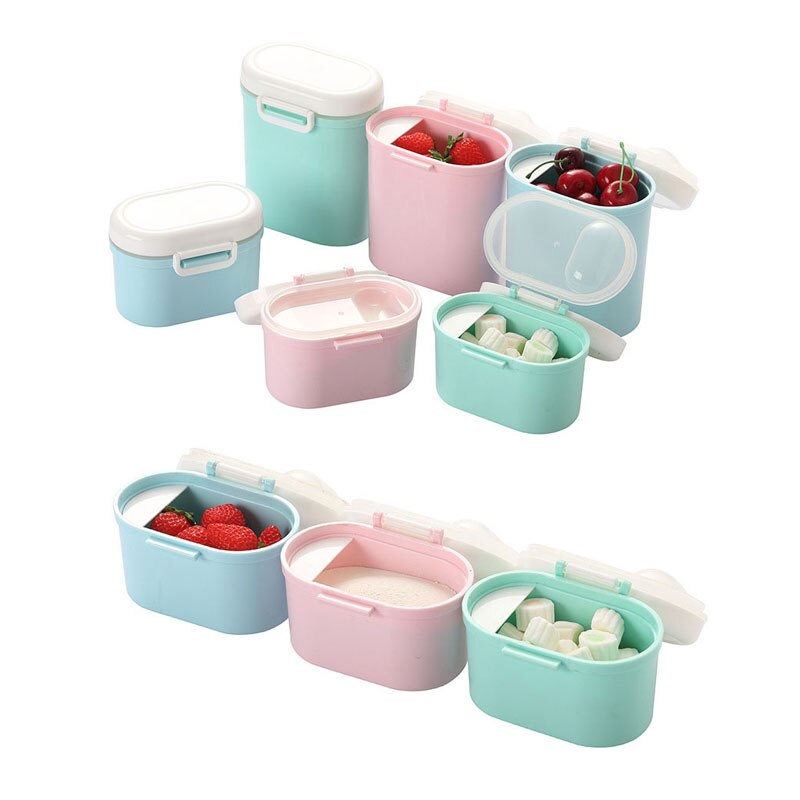 Babymad opbevaring madbeholder pp latexfri baby opbevaringsboks beholdere patchwork til baby mælkepulver