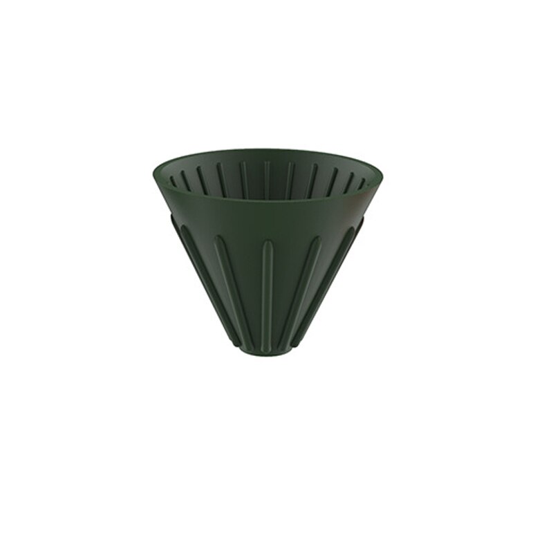 Regnbue sukker farve  v60 kaffe dryp filter kop barista silica vendbar foldbar udendørs 1-2 personer kaffe drypper filter kop: Grøn uden låg