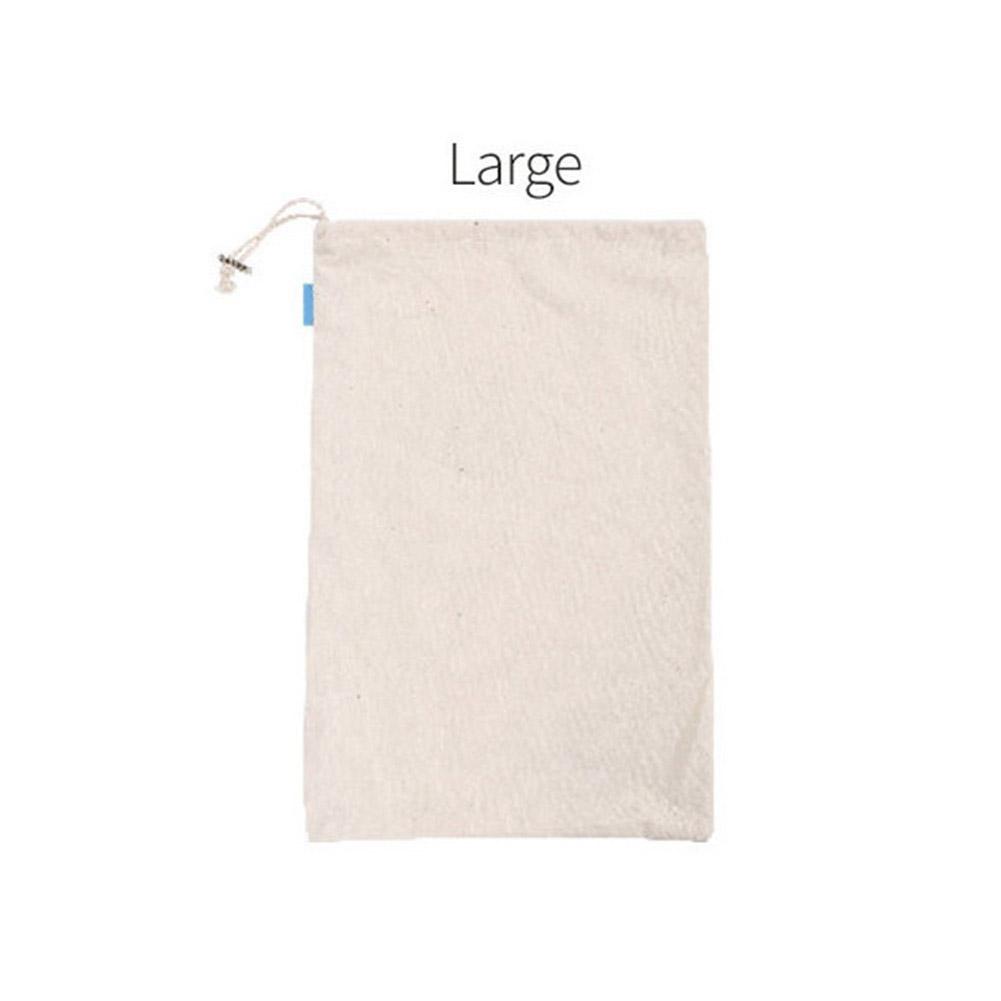 Reusable Bulk Bin Cotton Drawstring Storage Bag Metal Buckle Multi-Purpose Fruit Vegetable Rice Bread Shopping Bags Home Storage: Large