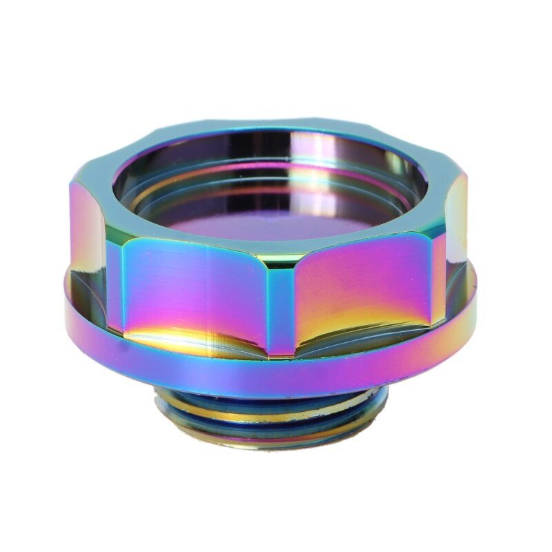 Aluminum Automobile Vehicle Oil Cap Fuel Tank Oil Cover Engine Oil Filler Cap X6HF: Gold