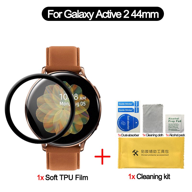 Curved Edge Screen protector For samsung galaxy active 2 40mm 44mm Soft Protective film For Galaxy active 1 (Not Tempered Glass): For Active 2 44mm / 3PCS