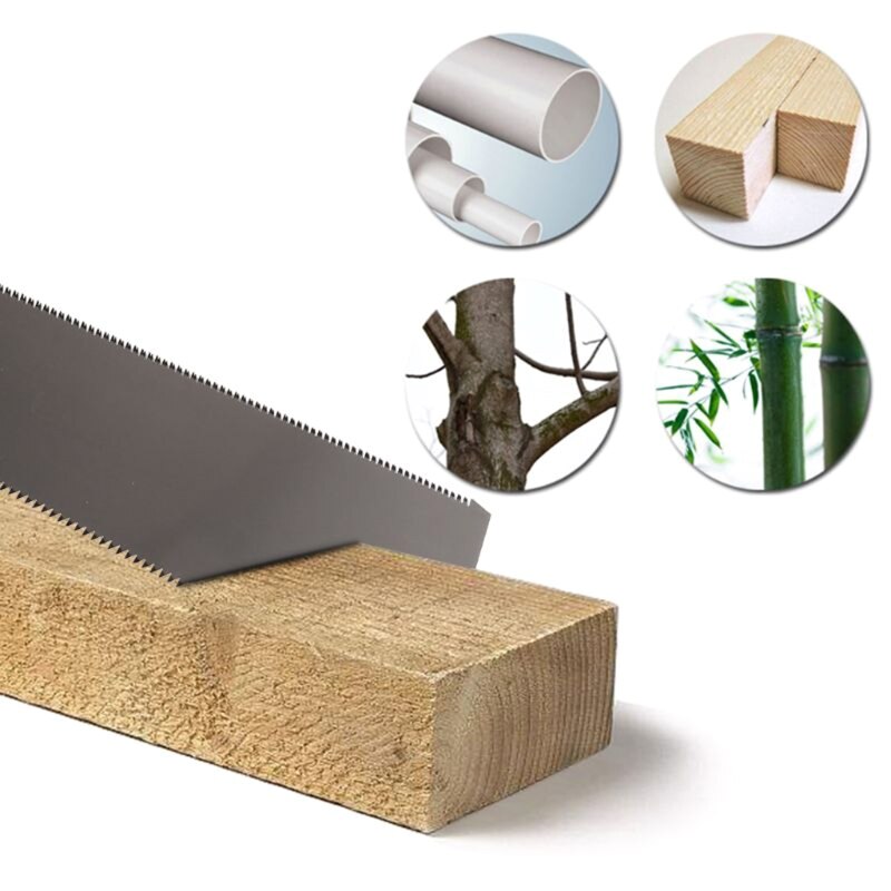 Replacement Saw Handle For Wood Working Double Sides Stainless Steel Hand Saw Slim Tenon Fine PVC Handle