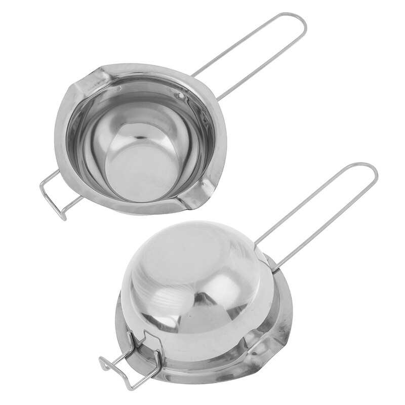 Olla de acero inoxidable para derretir cera con mango largo, vela perfumada DIY, jabón de Chocolate, mantequilla, herramienta de jabón hecha a mano, antiadherente, fácil limpieza