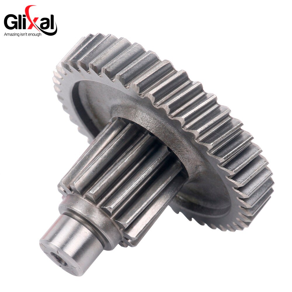 Glixal GY6 125cc 150cc Counter Shaft Reduction Gear for 152QMI 157QMJ 4-Stroke Chinese Scooter Moped ATV Go-Kart