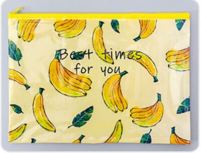 Bolsa de lápices de fruta original, estuche de malla Kawaii, archivador, estuche grande de pluma de PVC para niñas, papelería coreana, suministros escolares: Large 4