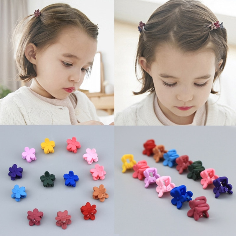 Clip pequeño gancho para el pelo para niña pequeña, 10 Uds., flor de Color caramelo, horquilla, accesorios para el cabello al por mayor