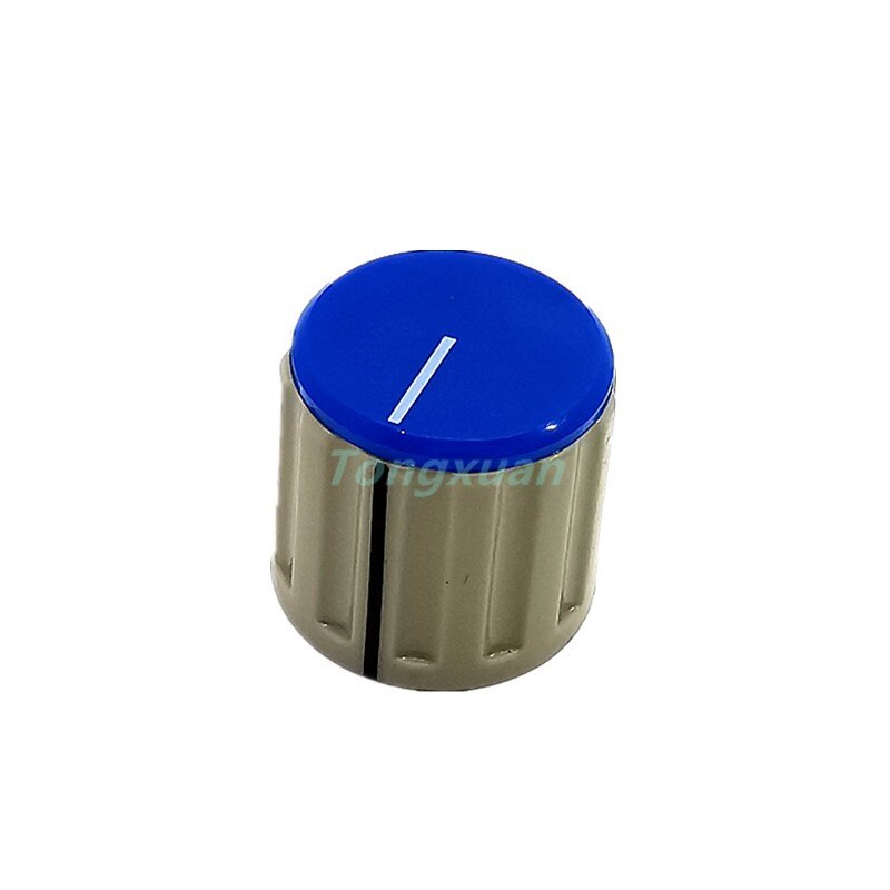 1pc 6.4mm Inner Hole Potentiometer Knobs 21x19.5MM 110E Flip Lock Screw Potentiometer Cap: Blue