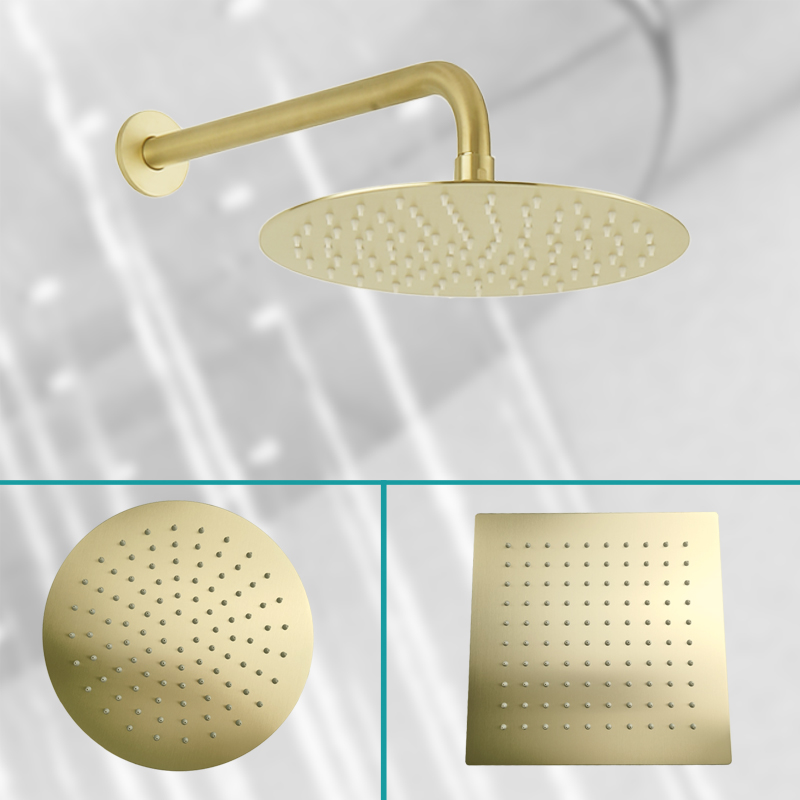 8/10/12 inch Stainless Steel Rainfall Shower Head ... – Vicedeal