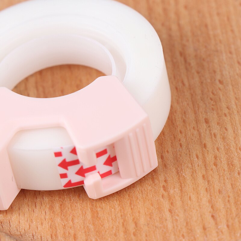 3pcs/Set 2pcs adhesive tape with 1 small tape cutting tool writable Invisible tape protable tape cutting dispenser stationery