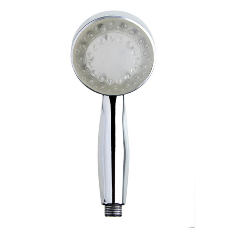 LED Light Shower Head Colorful Automatic Discoloration Round Temperature Control Shower Head