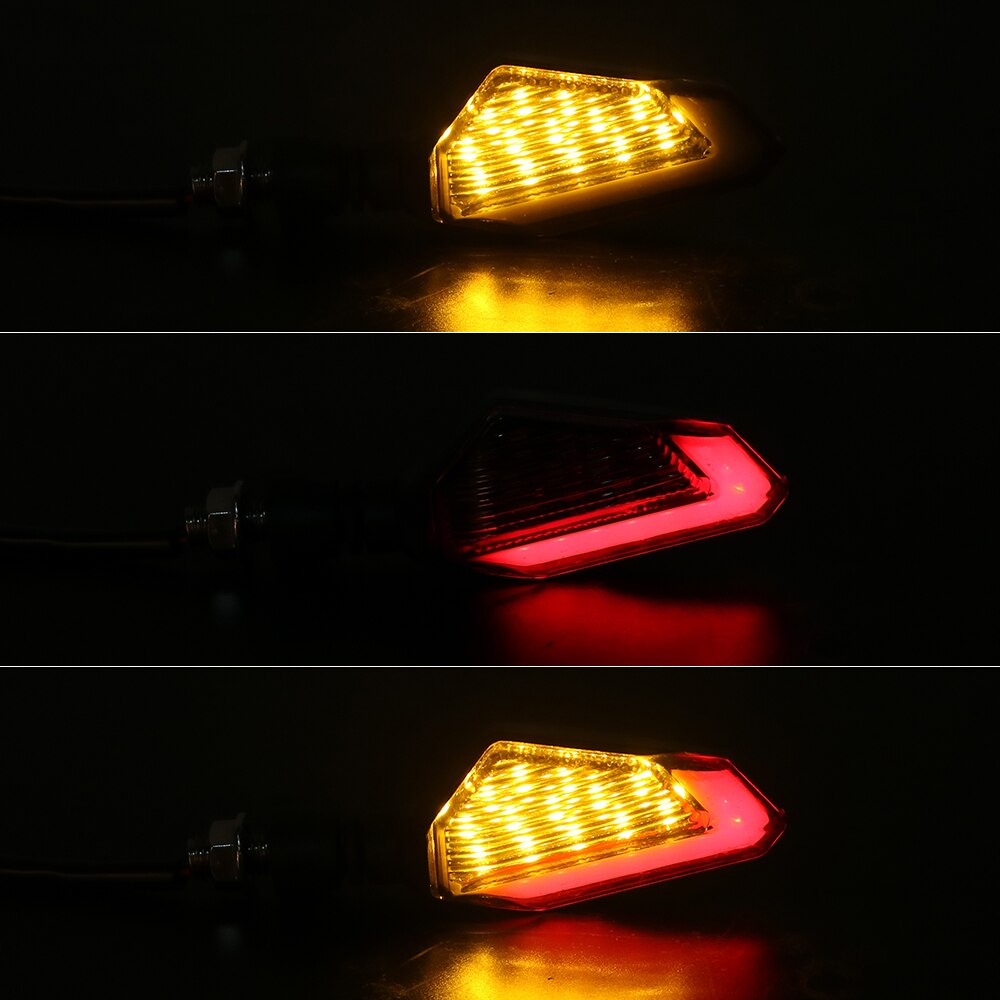 LEEPEE-luces LED de señal de giro para motocicleta, lámpara de señal delantera y trasera, accesorios para Moto, 12V, 2 unids/set por juego