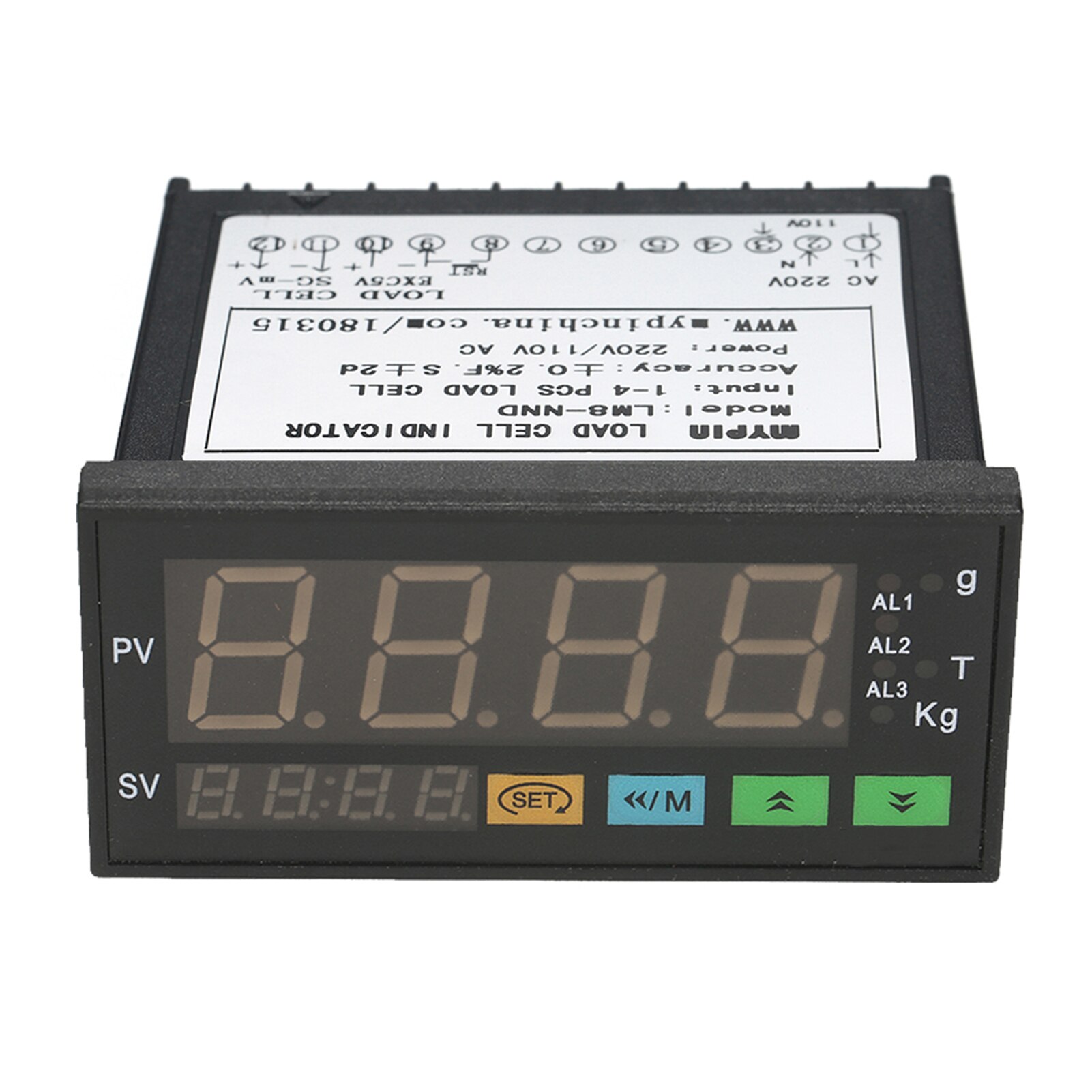 KKMOON Digital LED Display Weighing Meter Load-cells Indicator 1~4 Load Cells Signals Input LM8-NND