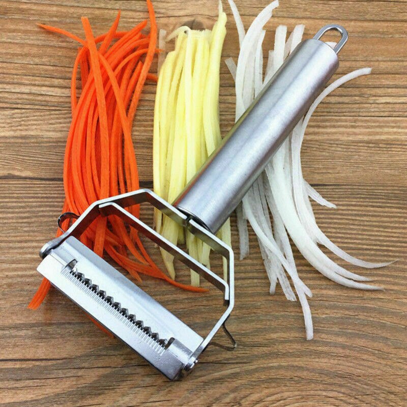 Roestvrij Staal Aardappel Komkommer Wortel Rasp Julienne Dunschiller Groenten Fruit Dunschiller Dubbele Schaven Rasp Keuken Gadget