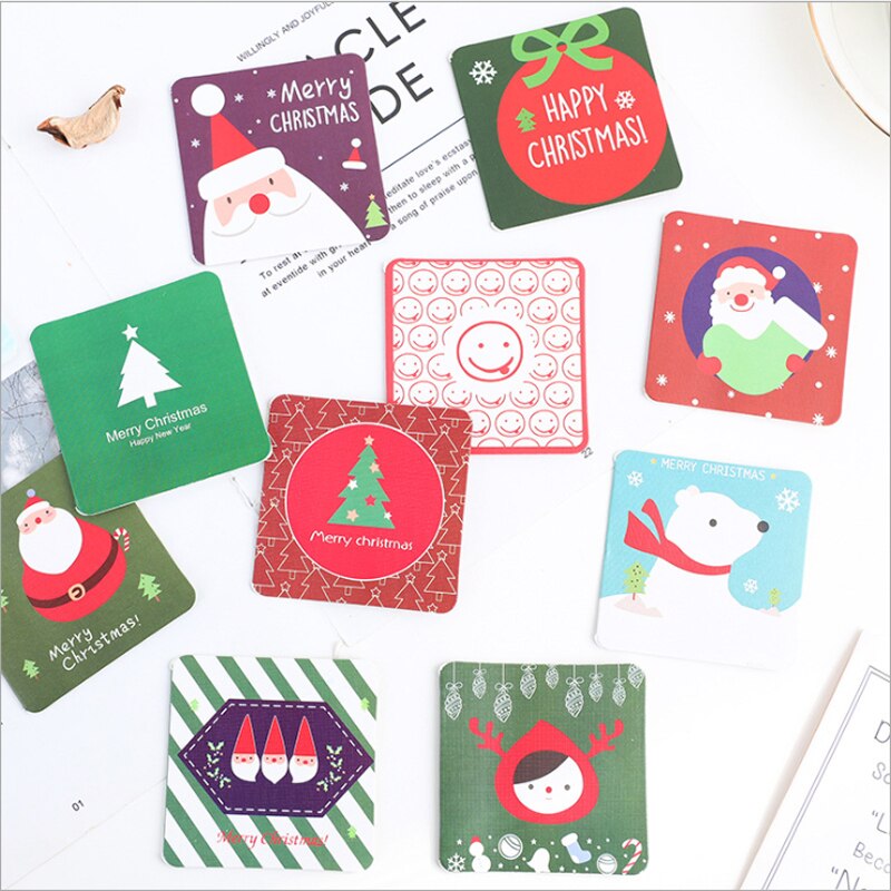 100pcs Merry Christmas Mini postcard Year Wedding Party Invitations cards Birthday Letter Paper save the date Message Cards