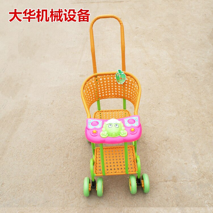 Boutique sælger fire runde bærbare rattan babyvogn baby sommer taketo vogn