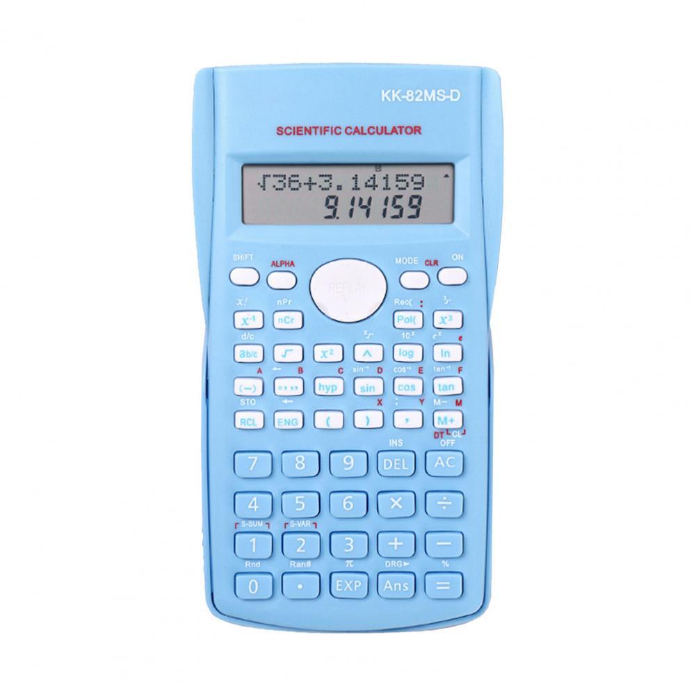 Student Calculator 2-Line LCD Screen Multiple Models Plastic Mathematical Mini Electronic Calculator for School: Sky Blue