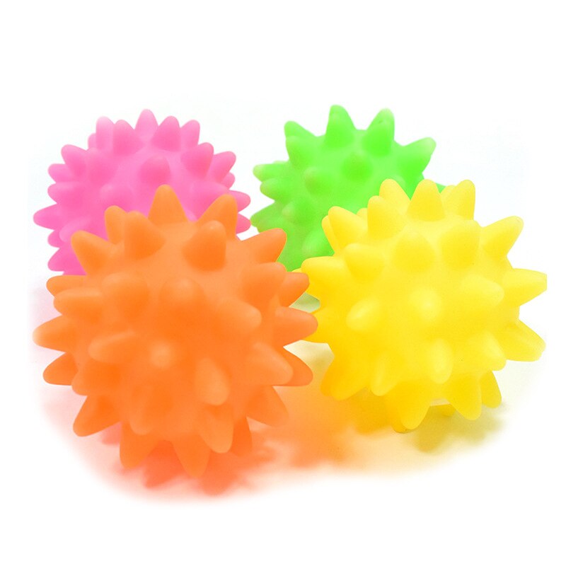 1 st diameter 6cm pipiga hundboll leksaker för små hundar gummi tugga valp leksak hund prylar hundar leksaker husdjur brinquedo cachorro: Runda 3-1 st