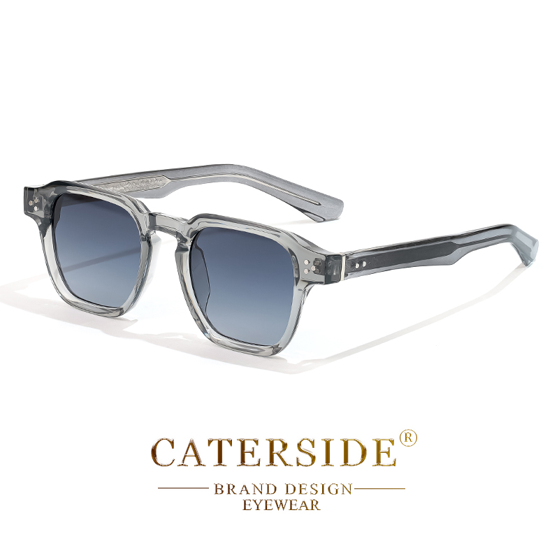 Caterside clássico quadrado óculos de sol masculino núcleo inserção templo marca luxo óculos de sol feminino viagem praia festa festival presentes: Luz Roxa