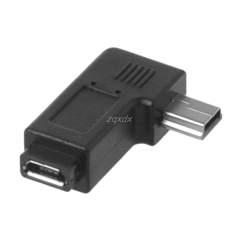 USB Micro 5Pin Female to Mini 5Pin Male 90 Degree Angle Left / Right Adapter Converter Whosale