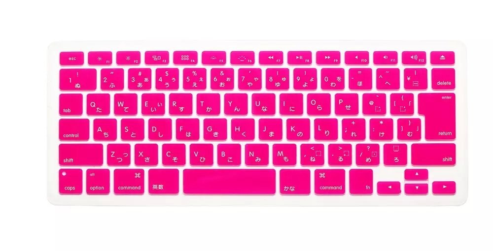 Japanese English Japan JP Keyboard Cover For Macbook Air Pro Retina 13 15 17 （before ) Protector for Mac book keyboard: Rose
