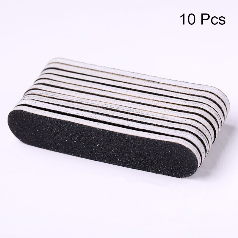 5/10/20/50/100 Pcs Black Mini Nail Files Set Washable Grinding Polishing Sanding Buffer Nail Art Manicuring Tools: 10PCS