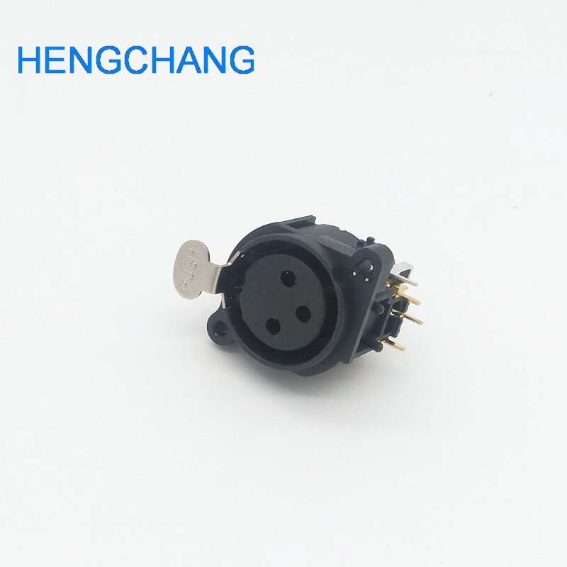 10 pcs haakse XLR PCB Socket 3Pin XLR FEMALE Socket Panel Mount Chassis 3 Pole XLR Connector Adapter