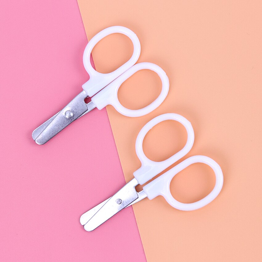 Mini Safety Round Head Plastic Scissors Student Kids Paper Office Cutting Supplies for Kindergarten School