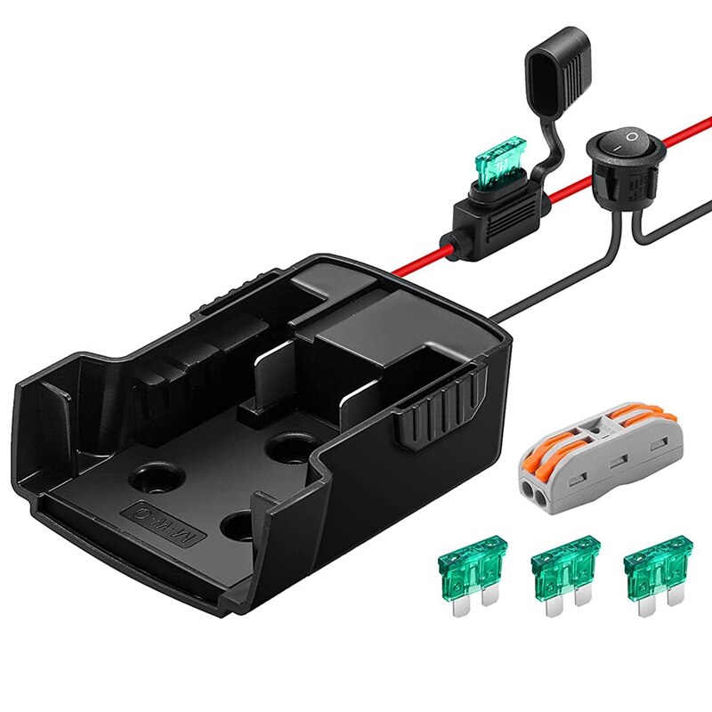 Power Wheels Battery Adapter M18, Power Wheels Battery Conversion Kit, With Switch And 4 Pcs Fuse,For DIY Your Projects