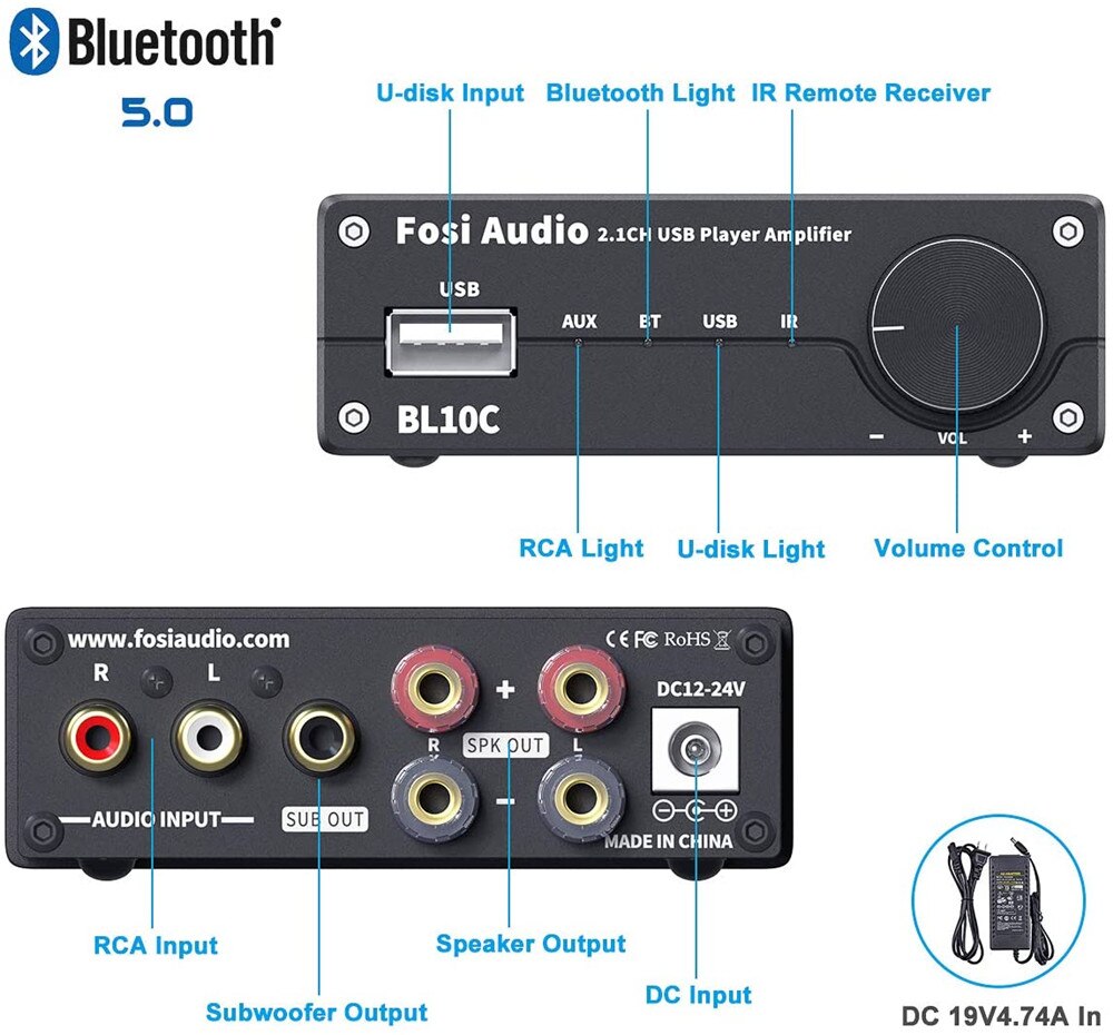 Fosi Audio Bt10a Bluetooth 5.0 Audio Estéreo 2 Canales Rece | Meses sin interés Fosi Audio Bt10a Bluetooth 5.0 Audio Estéreo 2 Canales Rece | Meses sin interés