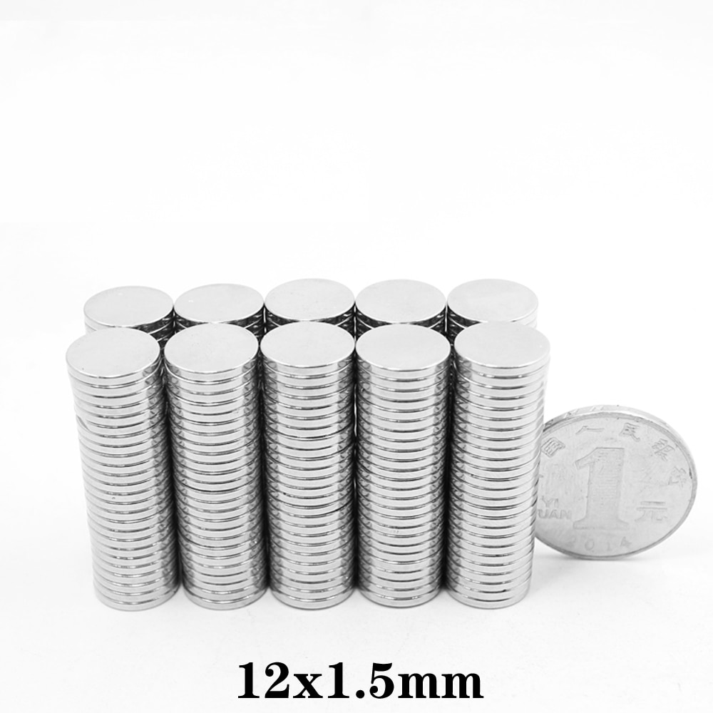 20 ~ 400 Stuks 12Mm X 1.5Mm N35 Mini Super Zeldzame 12X1.5 Aarde Permanet Magneten Kleine ronde Neodymium Magneet Sterke Magnetische 12*1.5