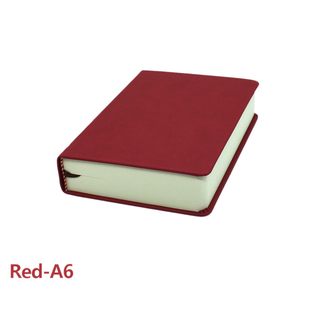 Super Thick Blank Pages Notebook A4 A5 A6 Travel Journal For Students Leather Soft Cover Diary Sketchbook School Stationery: Red / A5