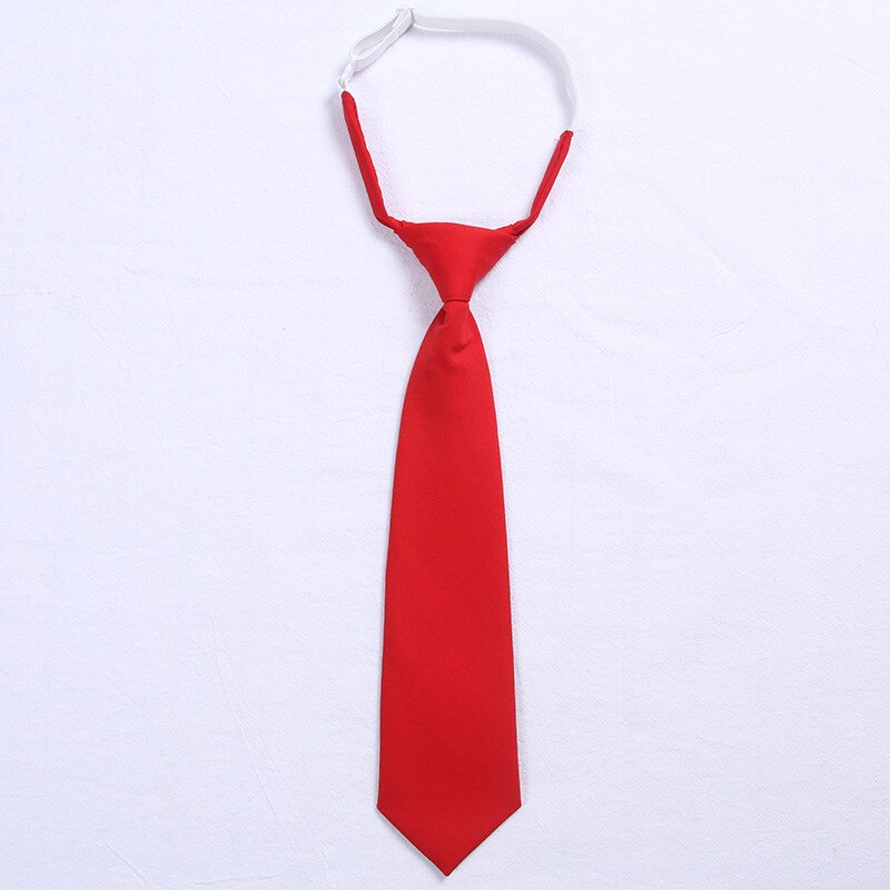 11 Solid Colors Men's Boy's Adjustable Neck Ties Narrow Necktie Accessories For JK DK School Uniform Students Cloths: Red