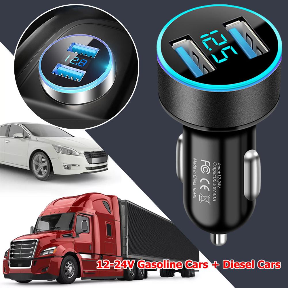 Divisor de enchufe de encendedor de cigarrillos para IPhone 14 IPad K7X0 cargador de coche rápido USB Dual PD QC3.0 adaptador de carga rápida para coche