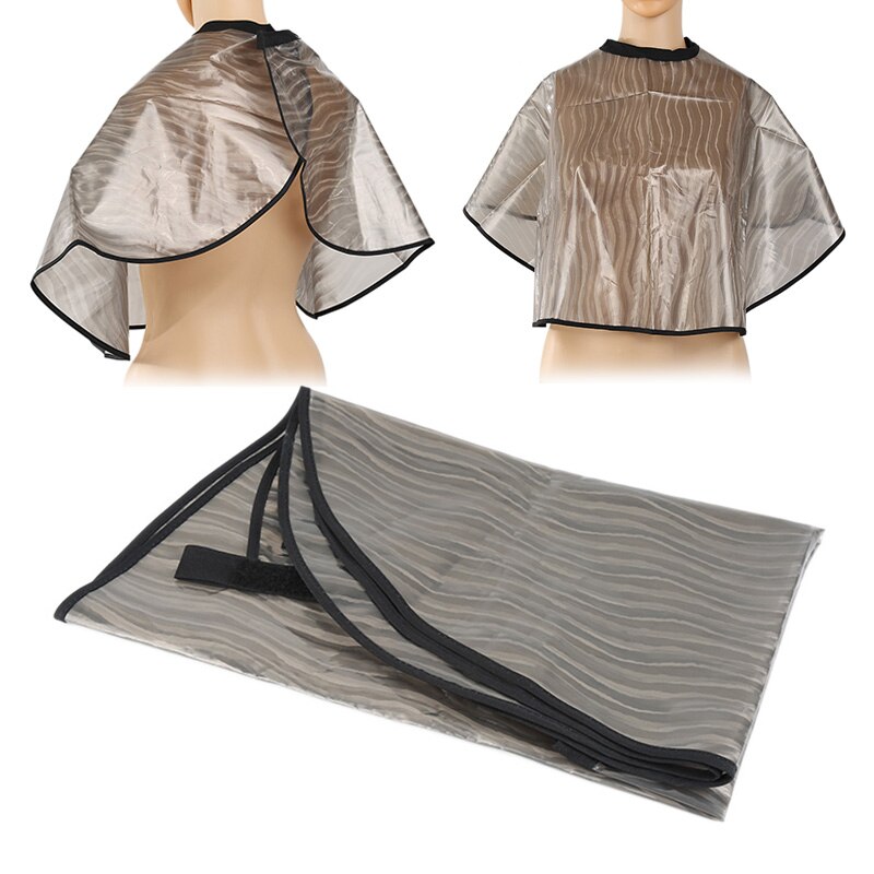1PC Shawl Perming Dyeing Transparent PVC Waterproof Anti-static Cape Adjustable Neck Closure Folding Cape Haircut Styling Tool