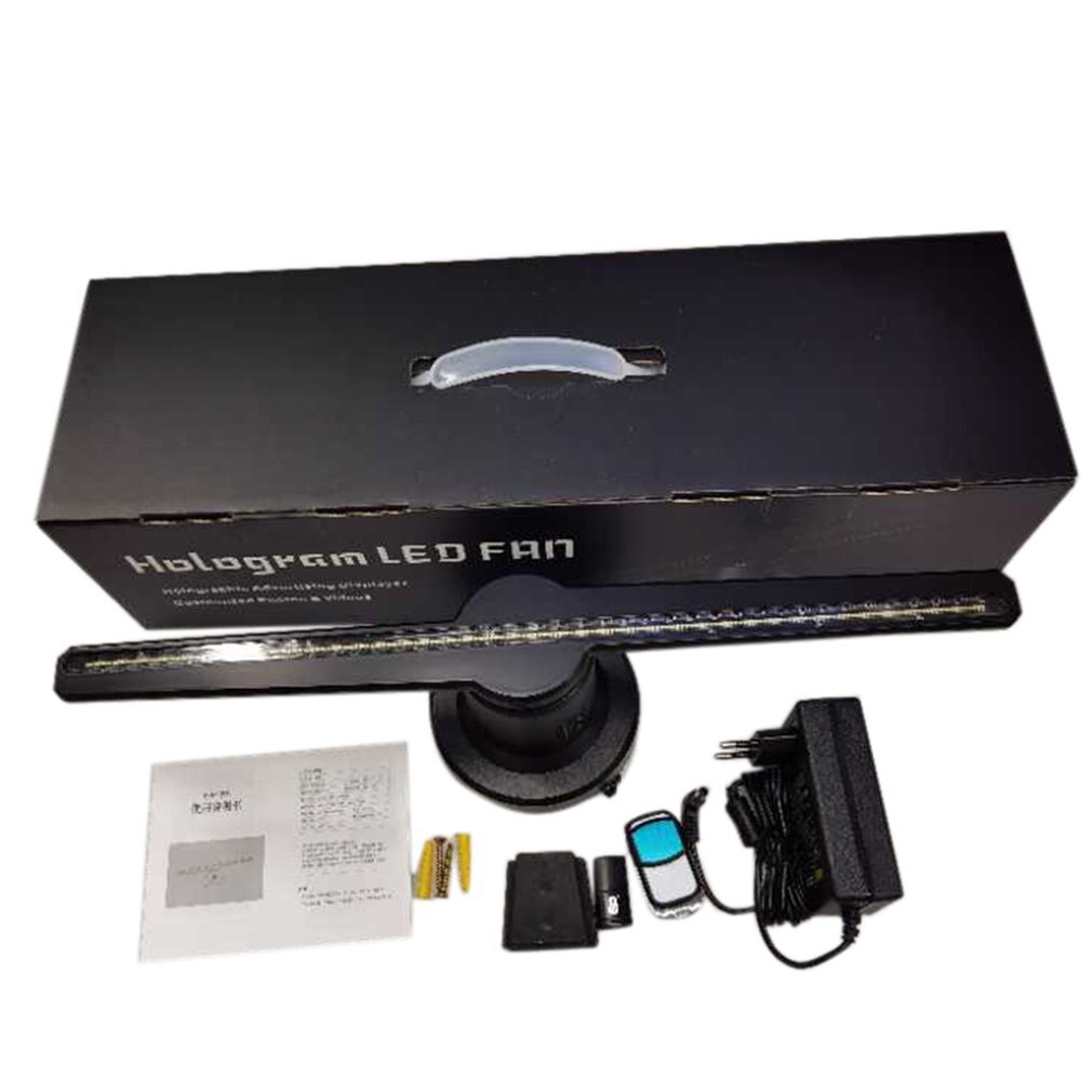 3D Fan Hologram Projector Wall-mounted Wifi Led Sign Holographic Lamp Player Remote Advertising Display support Images and video