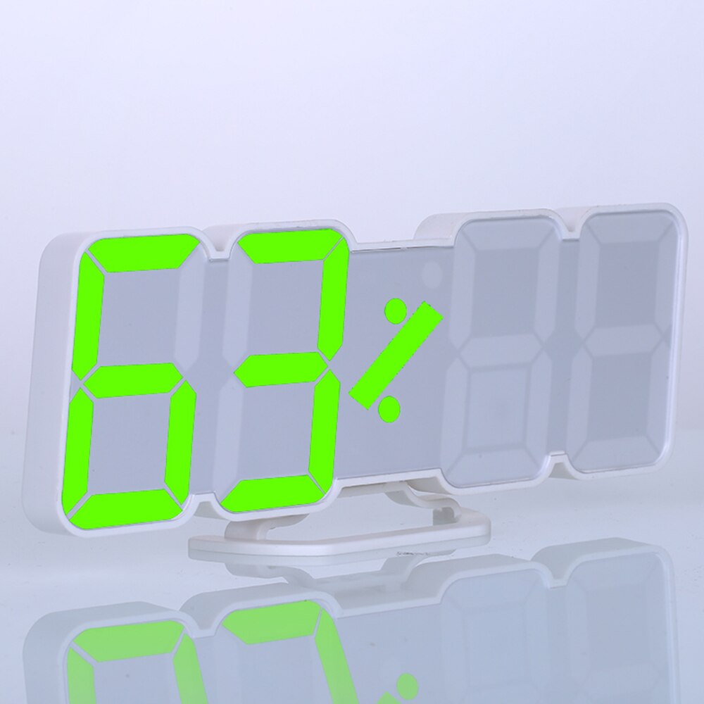 Aktualisierung 3D Fernbedienung Digitale Wanduhr 115 Farben LED Tisch Uhr Zeit Alarm Temperatur Datum Klang Kontrolle Nacht Licht: G410764
