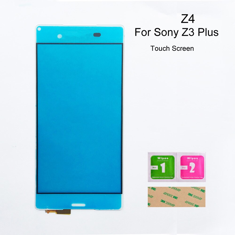Panel táctil exterior con Sensor de cristal para Sony Xperia Z3 Compact Z3 mini Z3 Plus Z4 Digitalizador de pantalla táctil, D6603 D5803 E6533: Z3 Plus White