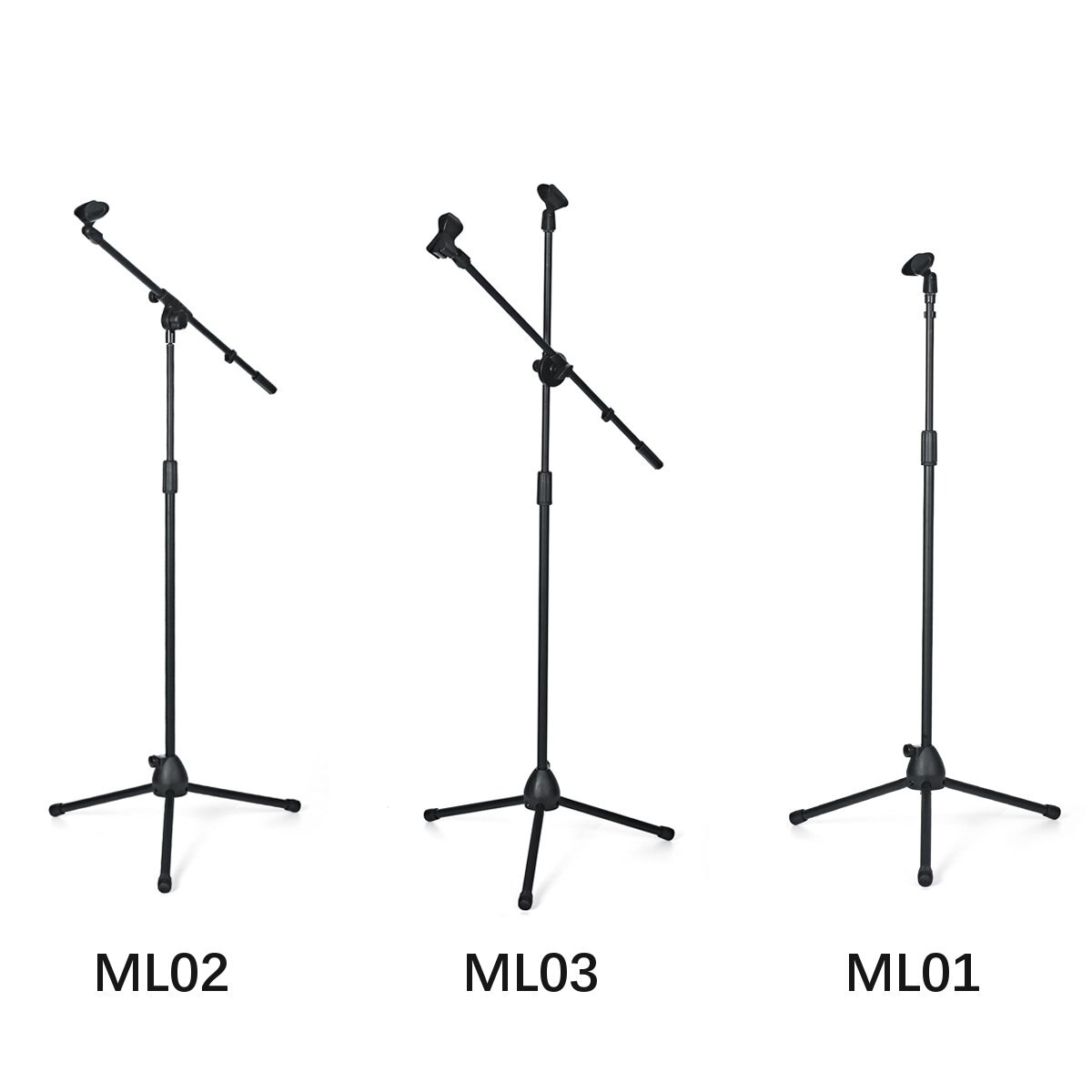150cm Microphone Stand Holder Boom Arm Height Angle Adjustable With Tripod Base Universal Shockproof Mount Holder Mic Stand