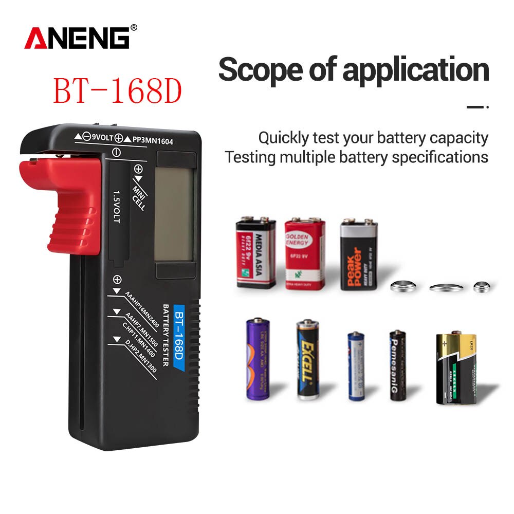 Universal- Digital Batterie Kapazität Tester BT-168D kariert Ladung Indicador de Bateria Diy Elektronische Prüfung BT168 Tester: BT-168D