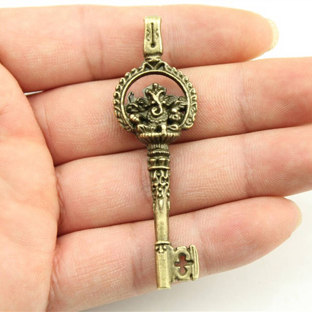Wysiwyg 2 Stuks 66Mm Antiek Zilver Kleur Antiek Brons Plated Elephant Key Charm Key Olifant Hangers Olifant Sleutel Hangers: Antique Bronze Plated