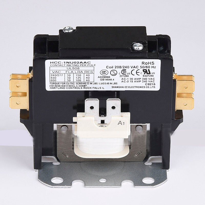 1 pcs 208V/220V 30A Single phase AC contactor for HVAC industry contactor for air conditioner magnetic contactor monophase
