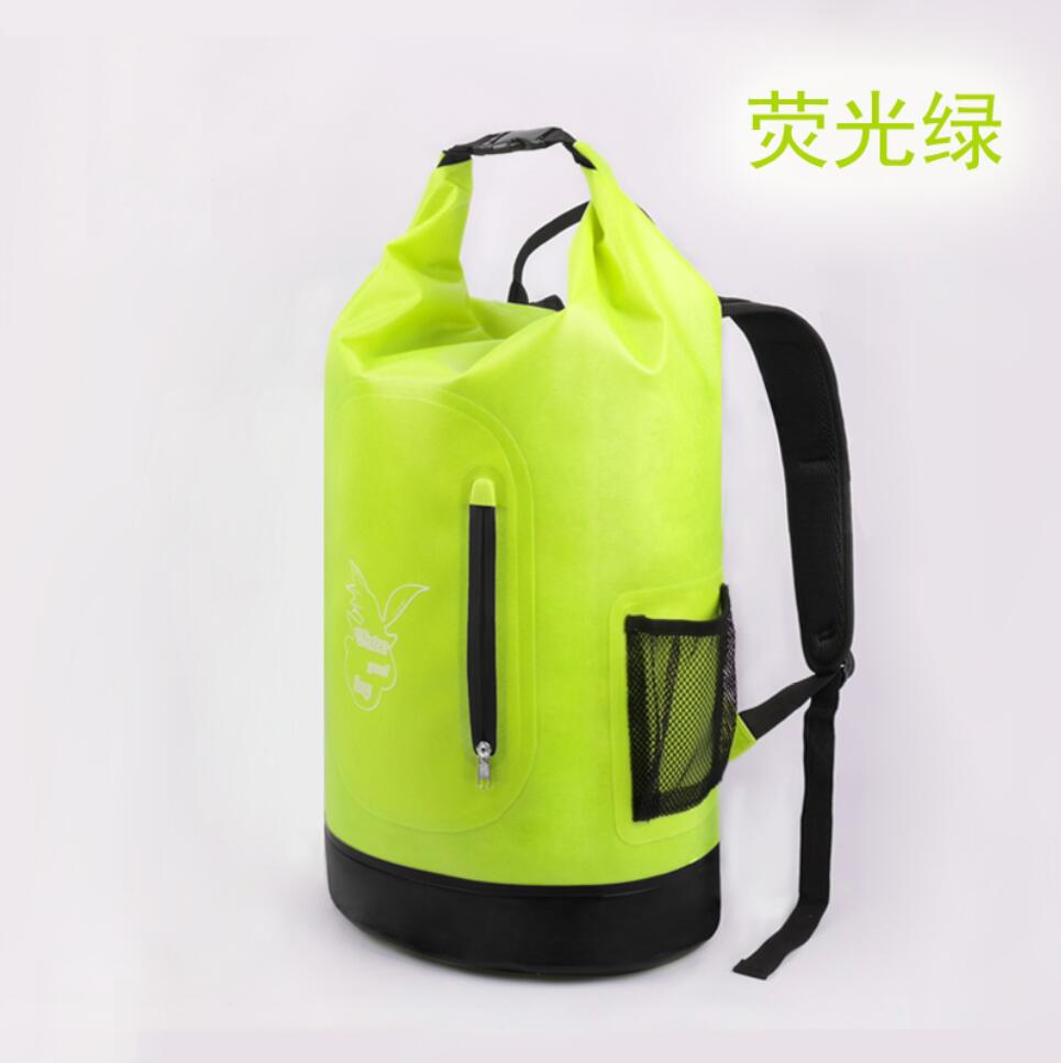 Large Waterproof Bag Backpack Large Swimming Rafting Storage Dry Bag With Adjustable Strap Hook Drifting Diving Dry: Light Green